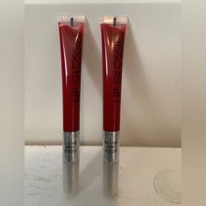 Set X2 Bath & Body Works ~ LIP GLOSSIES ~ FEARLESS RUBY ~ Lip Gloss Stain Sealed